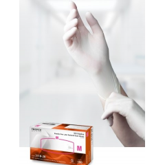 Tronex Latex Powder-Free, Fully Textured Examination Gloves (M) Box of 100